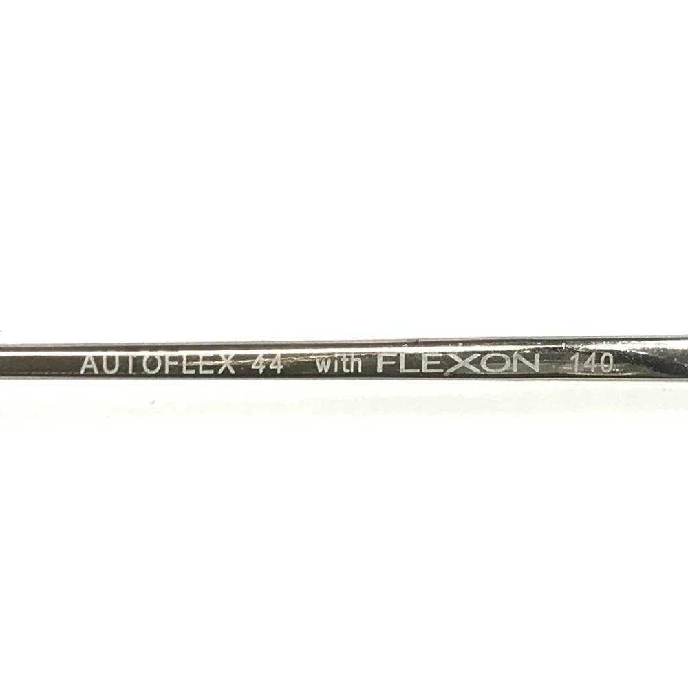 Autoflex Flexon Eyeglasses Frames 44 NATURAL Silver Aviator Wire Rim 55-16-140